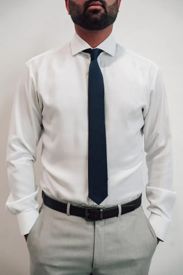 Classic Satin Tie Navy Women Baltic Born Ties