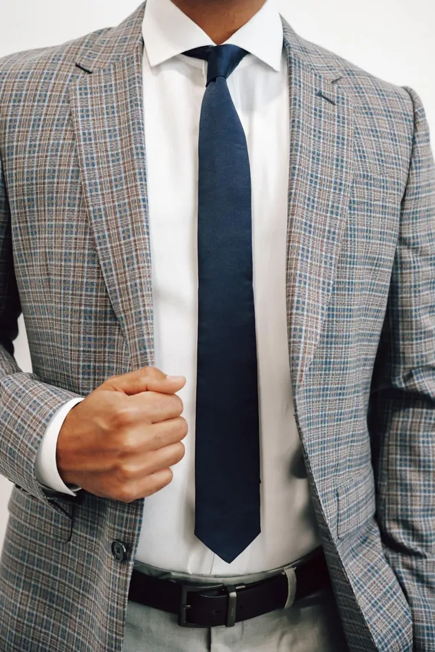 Classic Satin Tie Navy Women Baltic Born Ties