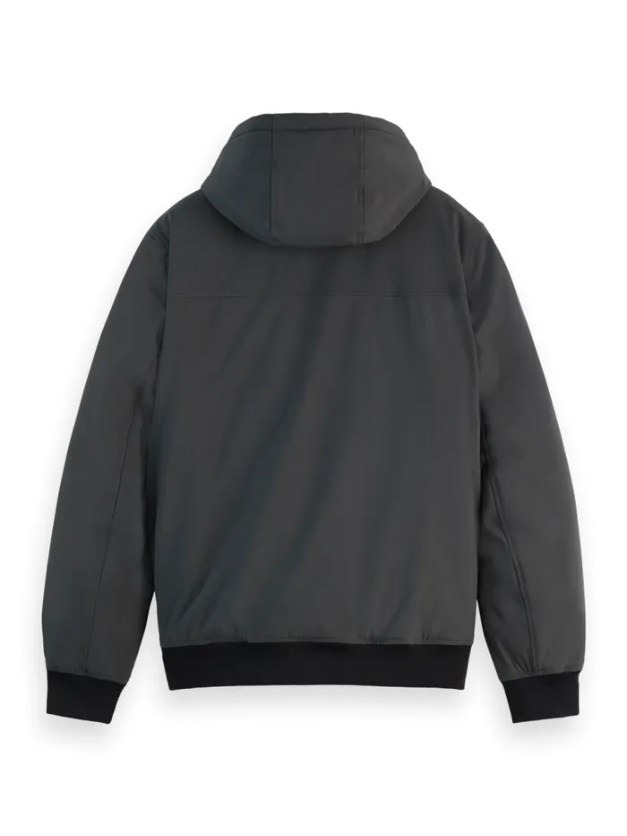 CLASSIC STRETCH HOODED SOFTSHELL Vinyl Men Scotch and Soda Jackets and Coats CLASSIC STRETCH HOODED SOFTSHELL Vinyl Men Scotch and Soda Jackets and Coats