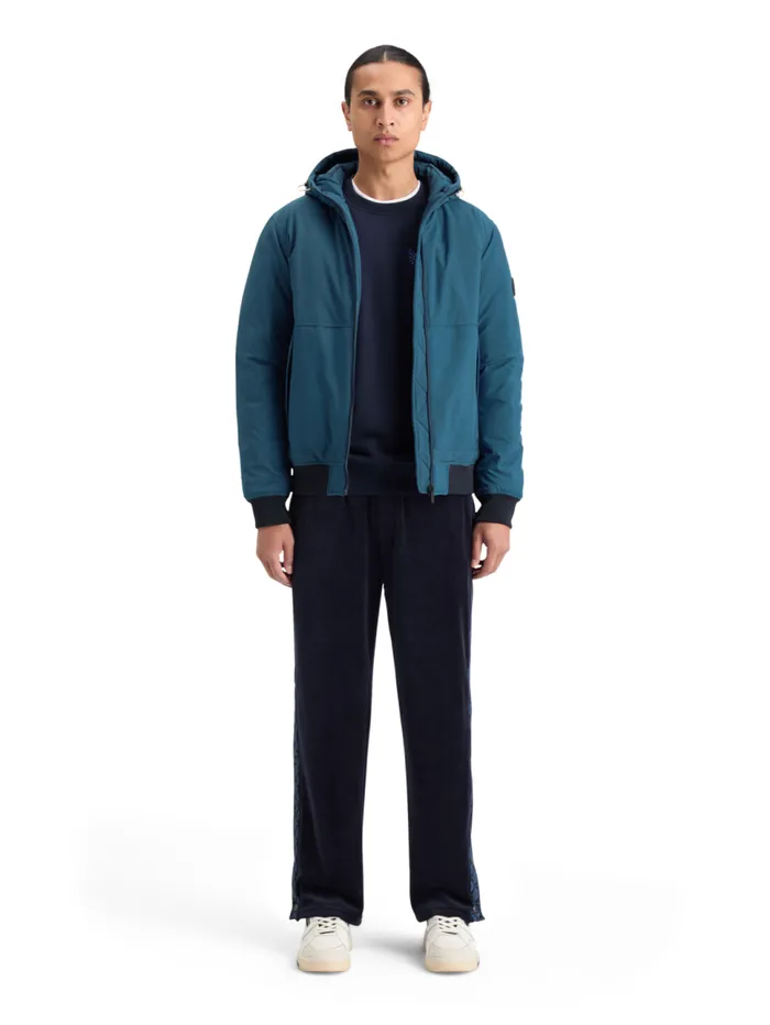 CLASSIC STRETCH HOODED SOFTSHELL Vinyl Men Scotch and Soda Jackets and Coats CLASSIC STRETCH HOODED SOFTSHELL Vinyl Men Scotch and Soda Jackets and Coats