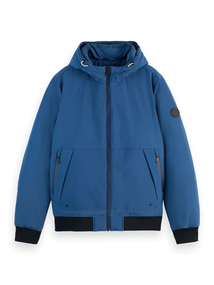CLASSIC STRETCH HOODED SOFTSHELL Vinyl Men Scotch and Soda Jackets and Coats CLASSIC STRETCH HOODED SOFTSHELL Vinyl Men Scotch and Soda Jackets and Coats