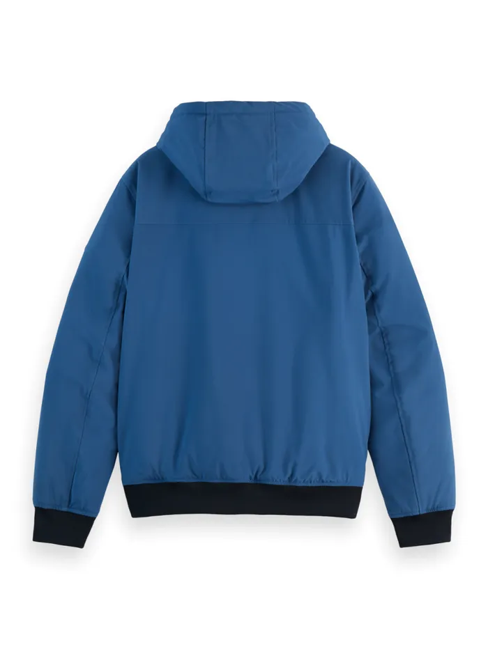 CLASSIC STRETCH HOODED SOFTSHELL Vinyl Men Scotch and Soda Jackets and Coats CLASSIC STRETCH HOODED SOFTSHELL Vinyl Men Scotch and Soda Jackets and Coats