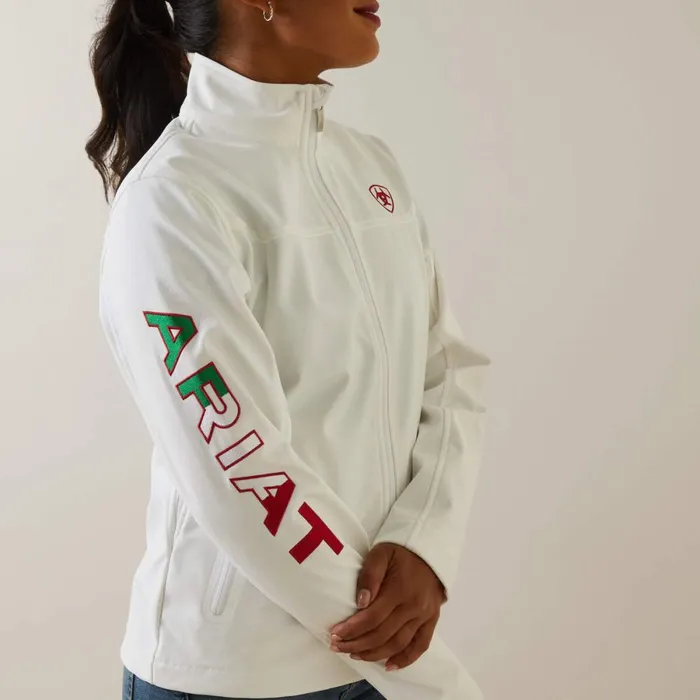 Classic Team Softshell MEXICO Jacket White Women Ariat Jackets and Vests Classic Team Softshell MEXICO Jacket White Women Ariat Jackets and Vests