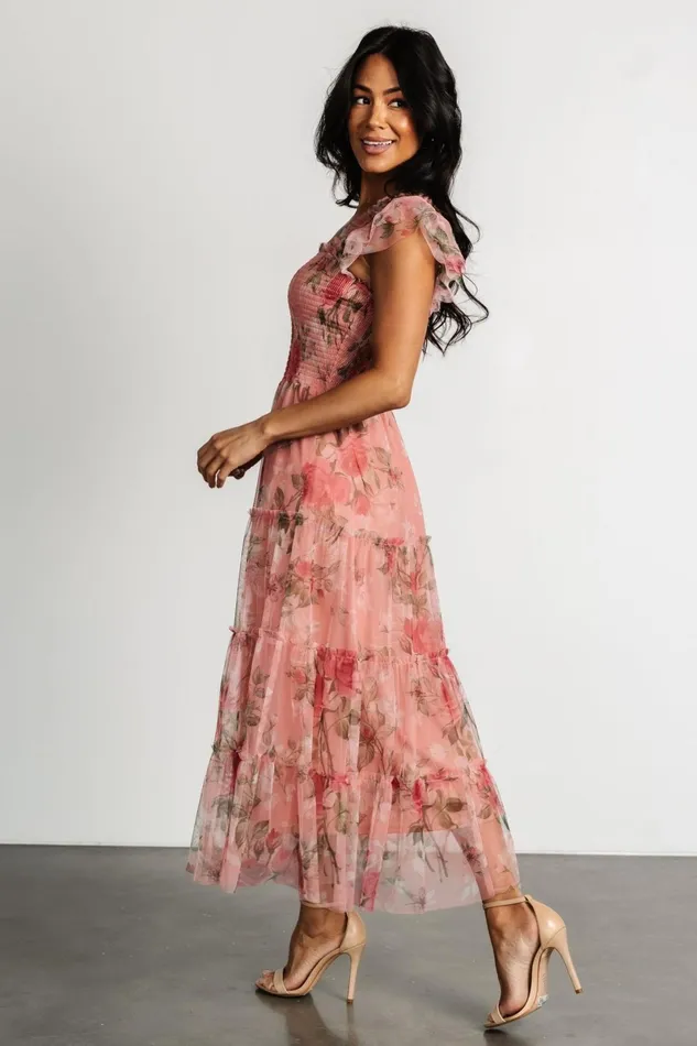 Clementine Tulle Midi Dress Pink Rose Floral Women Baltic Born Tulle Styles Clementine Tulle Midi Dress Pink Rose Floral Women Baltic Born Tulle Styles
