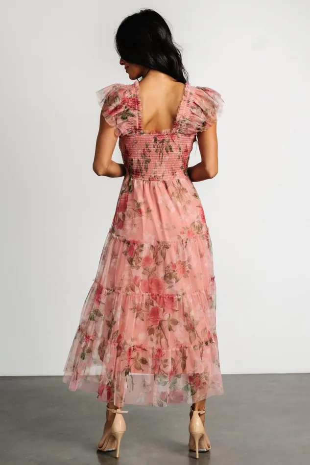 Clementine Tulle Midi Dress Pink Rose Floral Women Baltic Born Tulle Styles Clementine Tulle Midi Dress Pink Rose Floral Women Baltic Born Tulle Styles