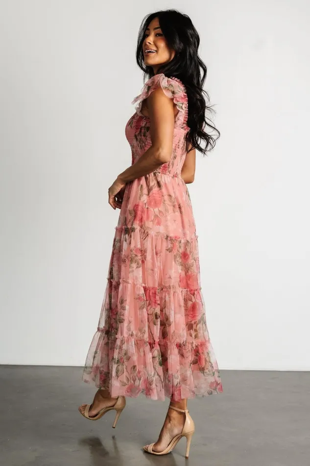 Clementine Tulle Midi Dress Pink Rose Floral Women Baltic Born Tulle Styles Clementine Tulle Midi Dress Pink Rose Floral Women Baltic Born Tulle Styles