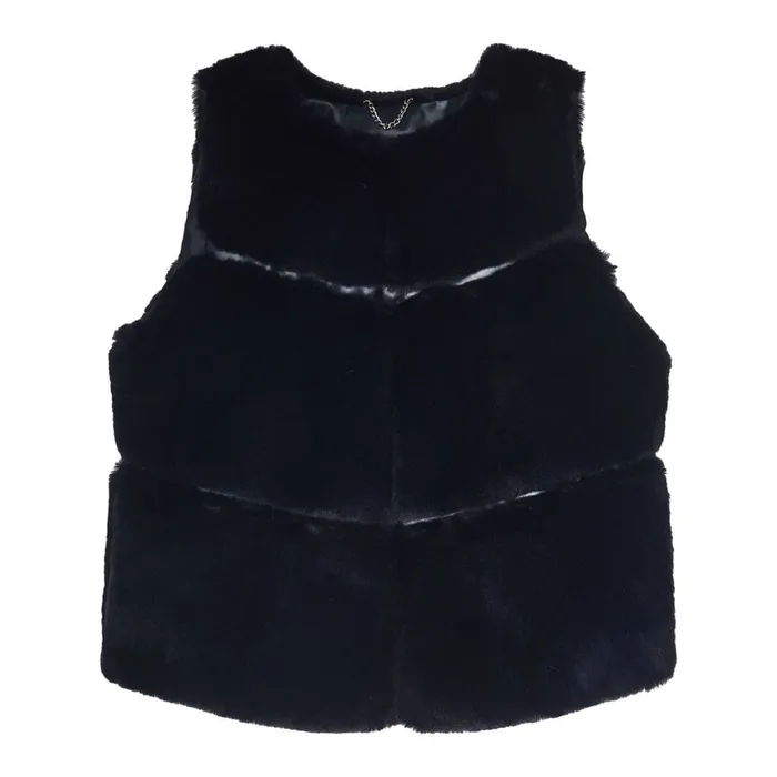 Clothing Women Moda In Pelle Giovannagilet Navy Faux Fur
