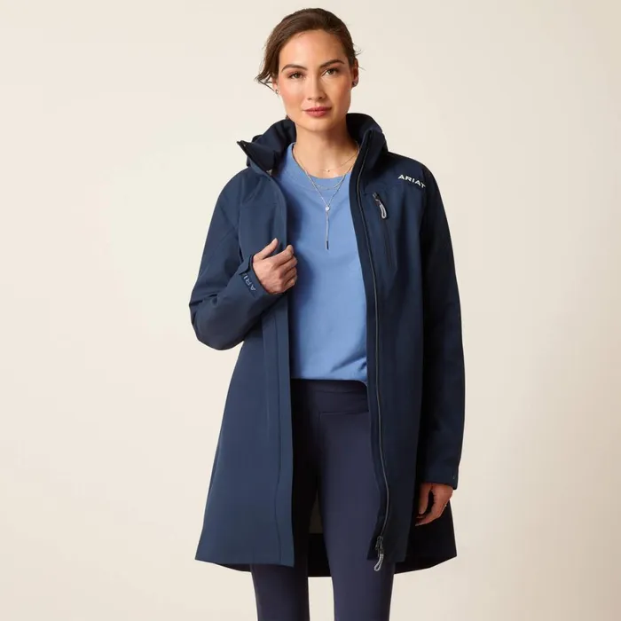 Coastal Long Waterproof Parka Navy Women Ariat Jackets and Vests