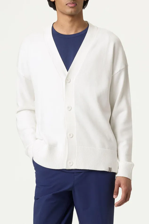 Coats and Jackets Men Fila Baseline Cardigan 100 White Coats and Jackets Men Fila Baseline Cardigan 100 White