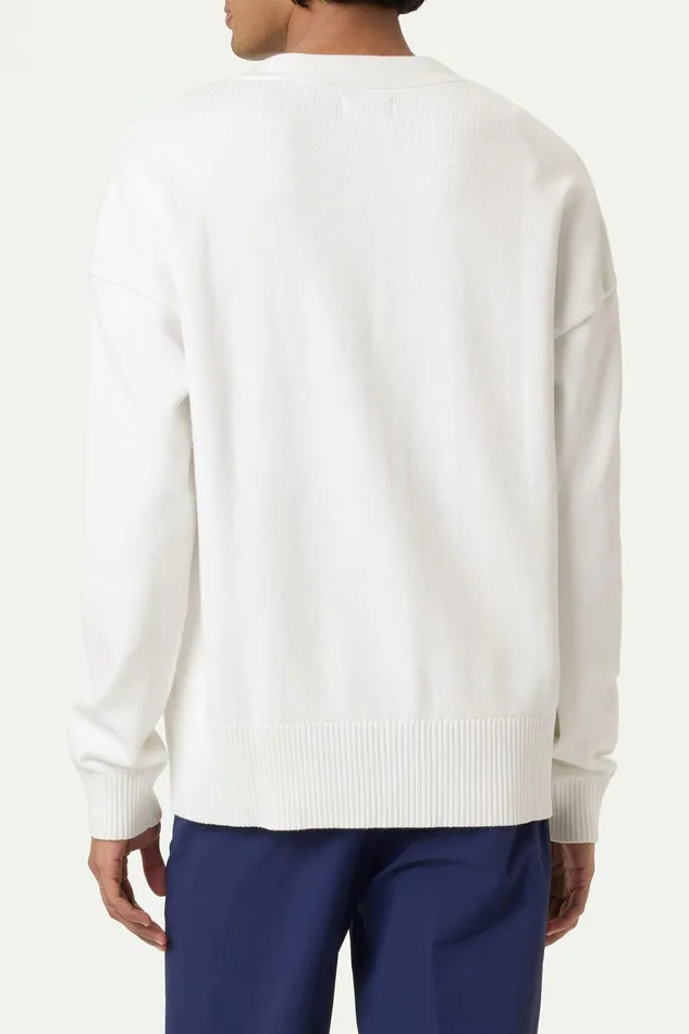 Coats and Jackets Men Fila Baseline Cardigan 100 White Coats and Jackets Men Fila Baseline Cardigan 100 White