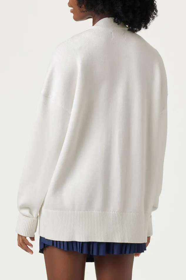 Coats and Jackets Men Fila Baseline Cardigan 100 White Coats and Jackets Men Fila Baseline Cardigan 100 White