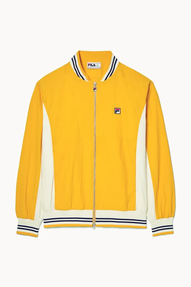 Coats and Jackets Women Fila Crinkled Settanta Jacket 720 Yellow White