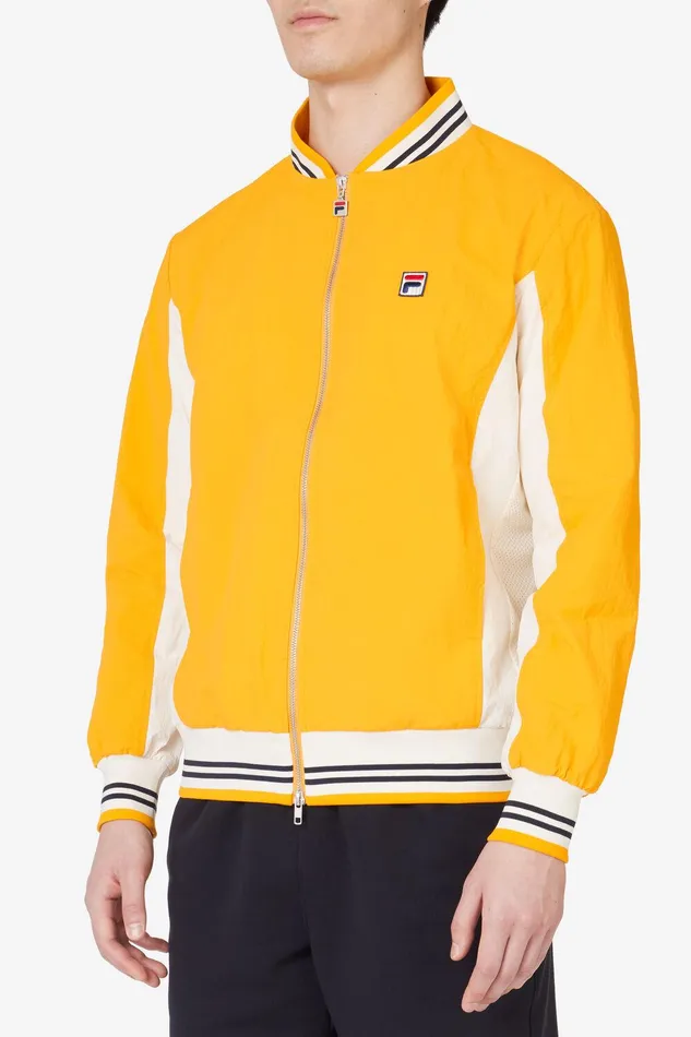 Coats and Jackets Women Fila Crinkled Settanta Jacket 720 Yellow White