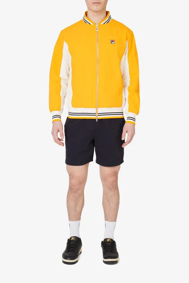 Coats and Jackets Women Fila Crinkled Settanta Jacket 720 Yellow White