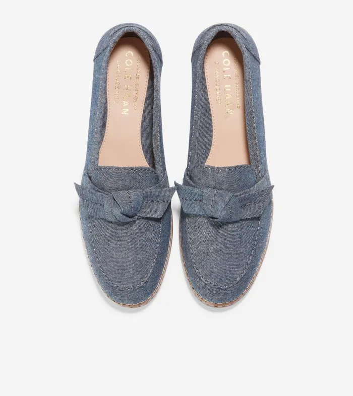 Cole Haan Loafers and Drivers Women Women039s Cloudfeel AllDay Bow Loafer Blue Cole Haan Loafers and Drivers Women Women039s Cloudfeel AllDay Bow Loafer Blue
