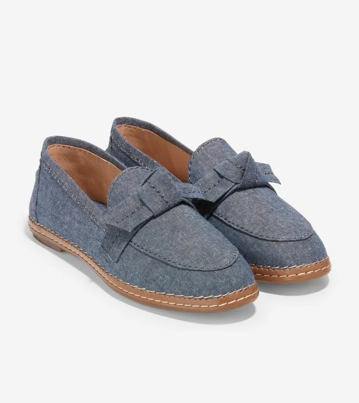 Cole Haan Loafers and Drivers Women Women039s Cloudfeel AllDay Bow Loafer Blue Cole Haan Loafers and Drivers Women Women039s Cloudfeel AllDay Bow Loafer Blue