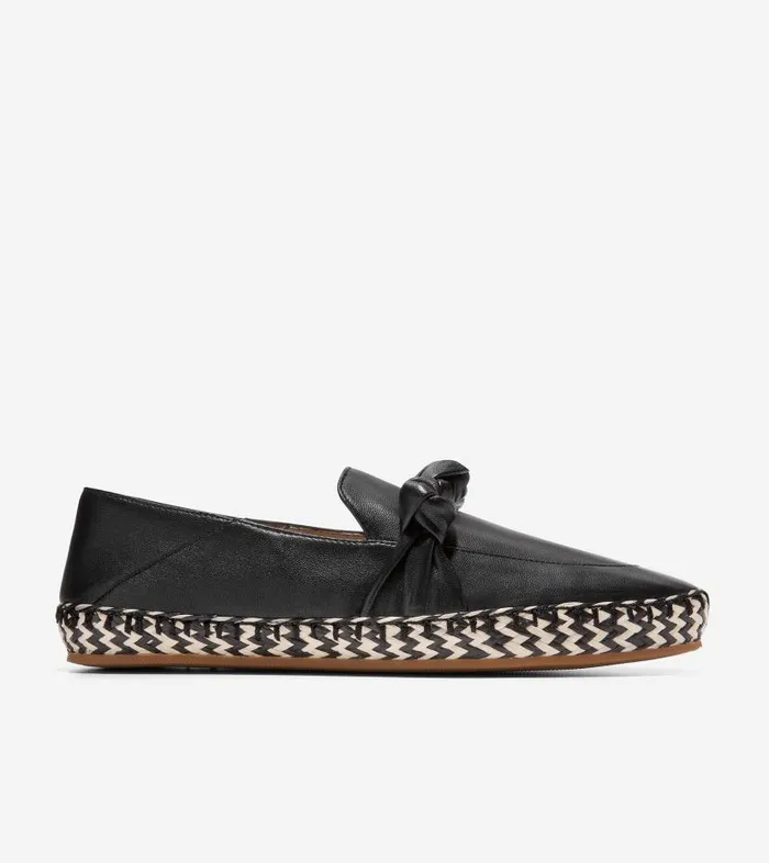 Cole Haan Loafers and Drivers Women Women039s Cloudfeel Knotted Espadrille Black