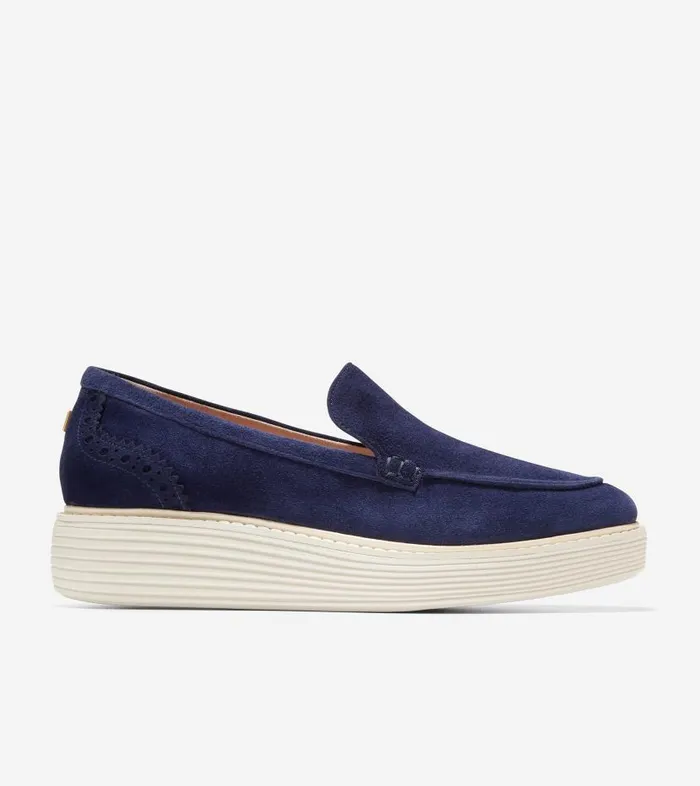 Cole Haan Loafers and Drivers Women Women039s riginalGrand Platform Venetian Loafer Blue