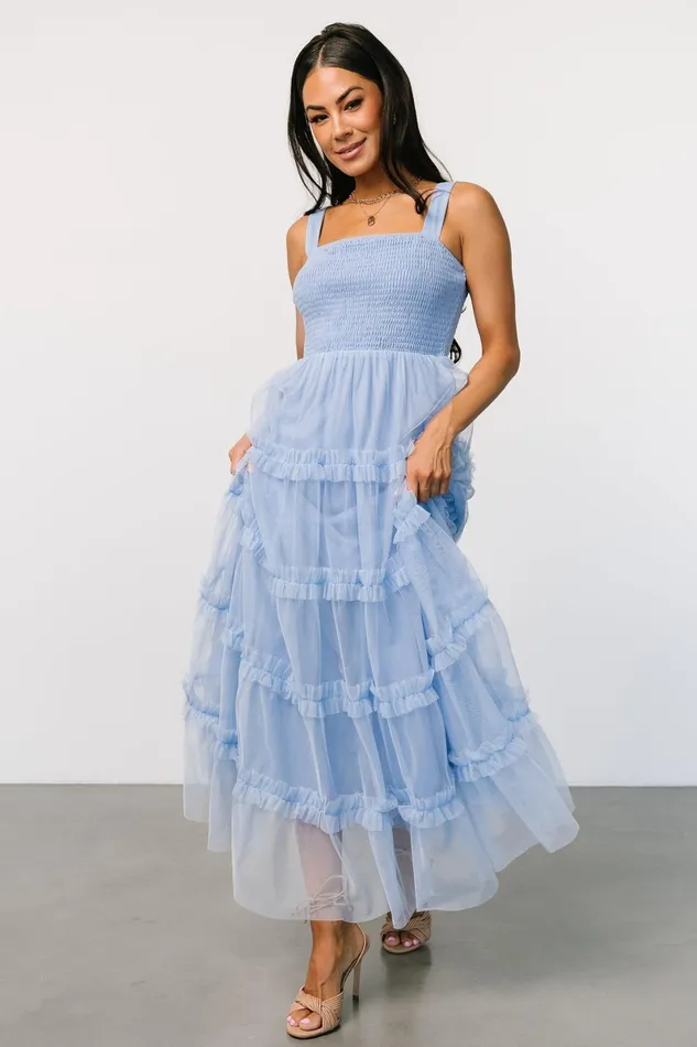 Constance Tulle Maxi Dress Light Blue Women Baltic Born Tulle Styles
