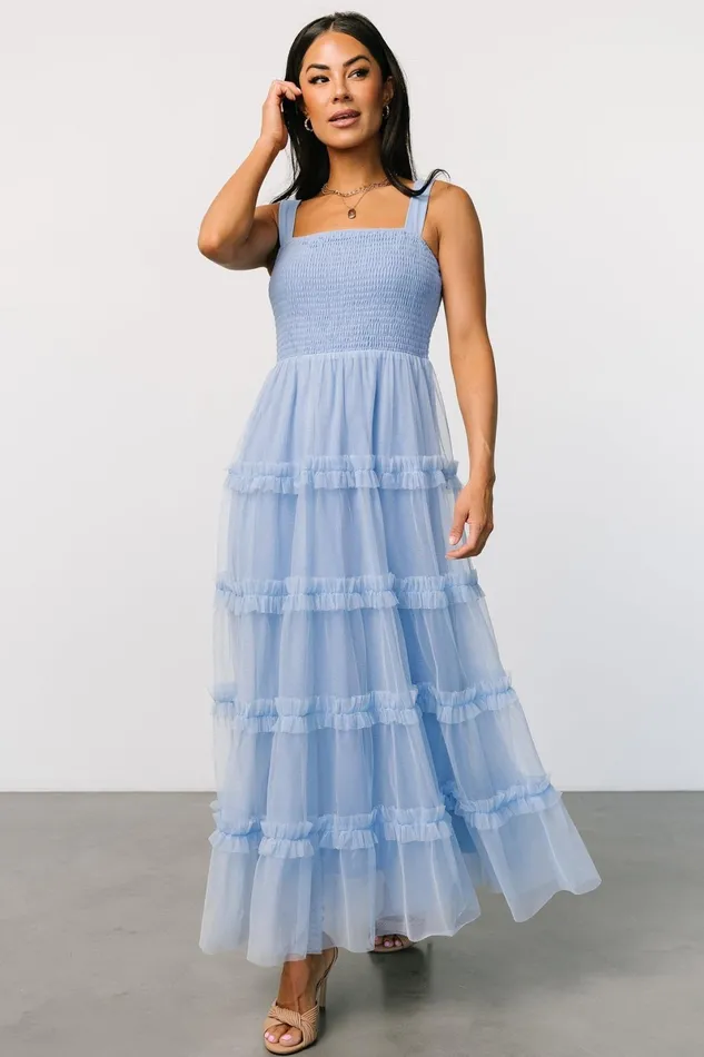 Constance Tulle Maxi Dress Light Blue Women Baltic Born Tulle Styles Constance Tulle Maxi Dress Light Blue Women Baltic Born Tulle Styles