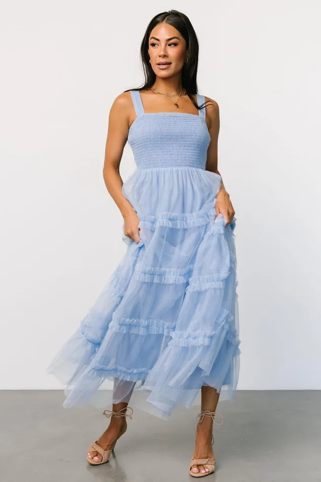 Constance Tulle Maxi Dress Light Blue Women Baltic Born Tulle Styles Constance Tulle Maxi Dress Light Blue Women Baltic Born Tulle Styles