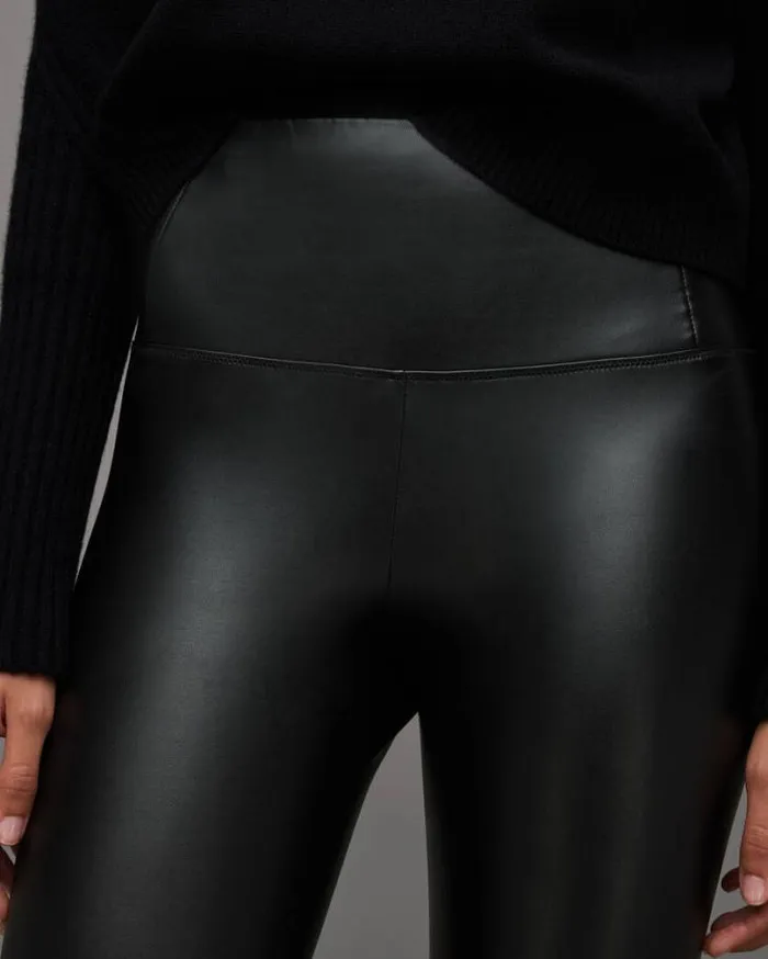 Cora HighRise Skinny Fit Faux Leggings Black Women AllSaints Pants and Leggings Cora HighRise Skinny Fit Faux Leggings Black Women AllSaints Pants and Leggings