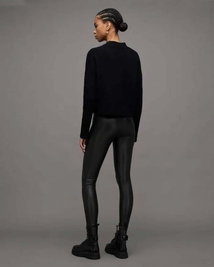 Cora HighRise Skinny Fit Faux Leggings Black Women AllSaints Pants and Leggings Cora HighRise Skinny Fit Faux Leggings Black Women AllSaints Pants and Leggings