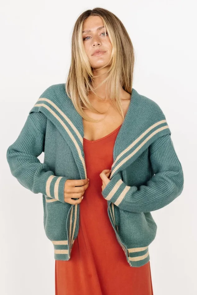 Corbett Knit Cardigan Jade Women Baltic Born Sweaters