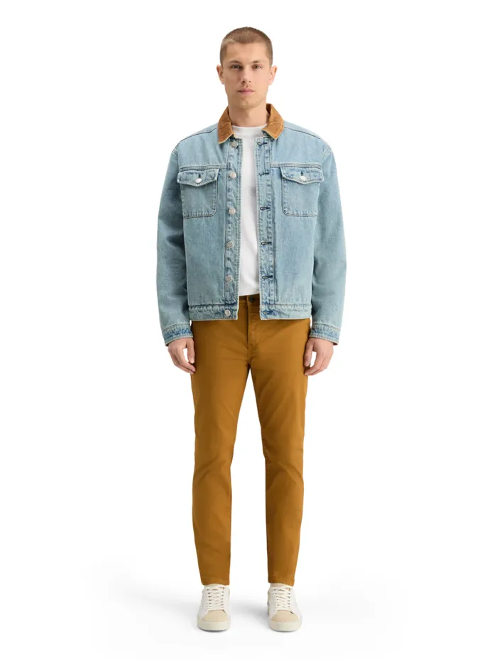 CORD COLLAR INDIGO TEDDY JACKET Washed Indigo Men Scotch and Soda Jackets and Coats