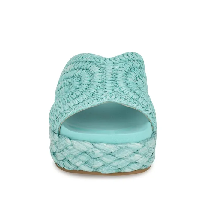 Corel Flatform Sandals Blue Women Nine West Low Heel Corel Flatform Sandals Blue Women Nine West Low Heel