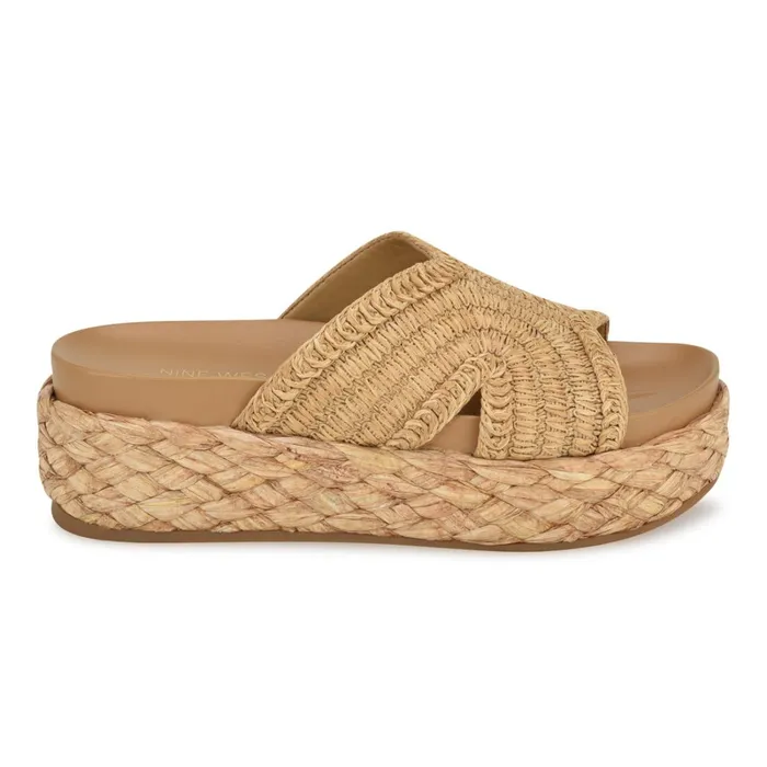 Corel Flatform Sandals Natural Women Nine West Casual