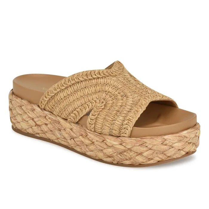 Corel Flatform Sandals Natural Women Nine West Casual