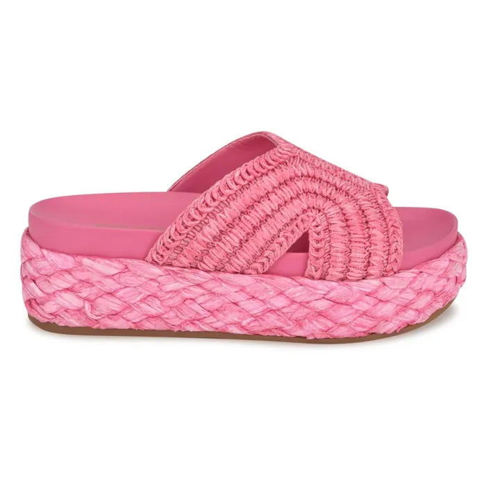 Corel Flatform Sandals Pink Women Nine West Casual