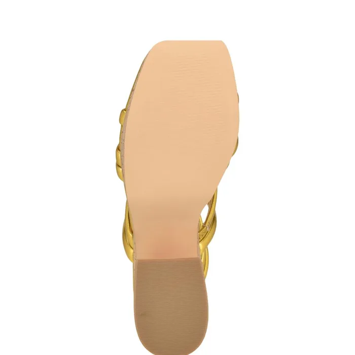 Corke Platform Wedge Strappy Sandals Yellow Women Nine West Wedges Corke Platform Wedge Strappy Sandals Yellow Women Nine West Wedges