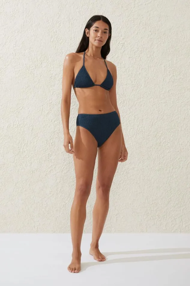 Cotton On Bikinis Slider Triangle Bikini Top Tidal Navyblack Crinkle 8211 Women Cotton On Bikinis Slider Triangle Bikini Top Tidal Navyblack Crinkle 8211 Women