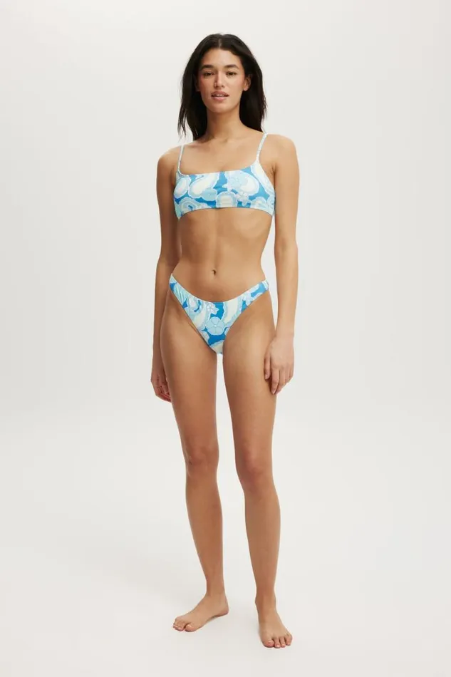 Cotton On Bikinis Straight Neck Crop Bikini Top Kendelle Paisley Blue 8211 Women Cotton On Bikinis Straight Neck Crop Bikini Top Kendelle Paisley Blue 8211 Women