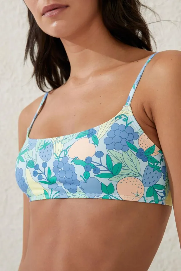 Cotton On Bikinis Straight Neck Crop Bikini Top Salade De Fruits 8211 Women Cotton On Bikinis Straight Neck Crop Bikini Top Salade De Fruits 8211 Women