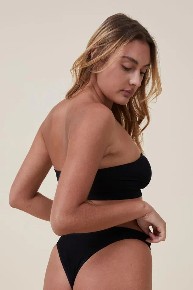 Cotton On Bras Seamless Sweetheart Padded Bandeau Black 8211 Women