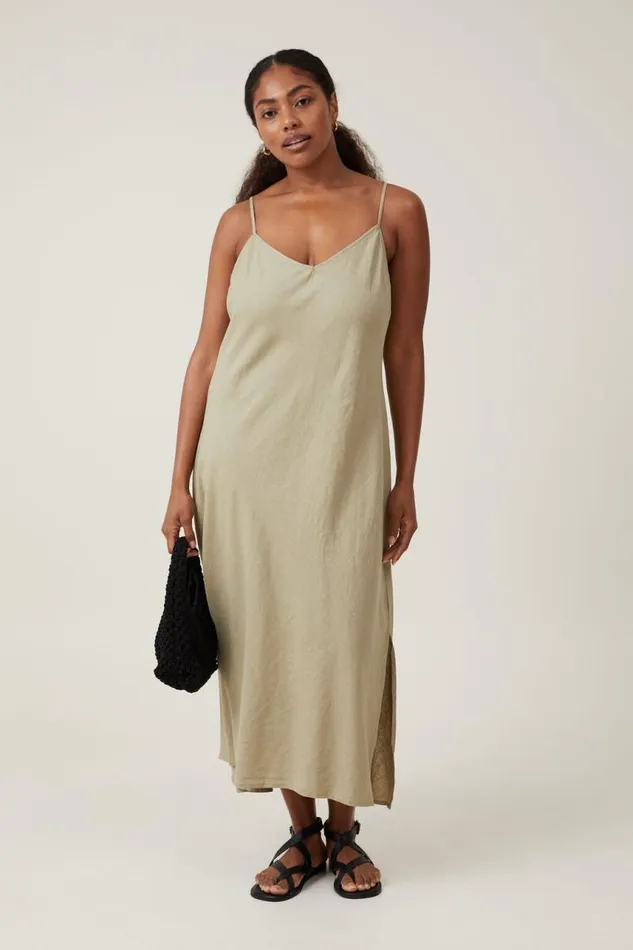 Cotton On Dresses Haven Slip Midi Dress Desert Sage 8211 Women