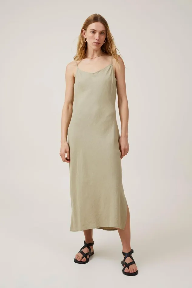 Cotton On Dresses Haven Slip Midi Dress Desert Sage 8211 Women