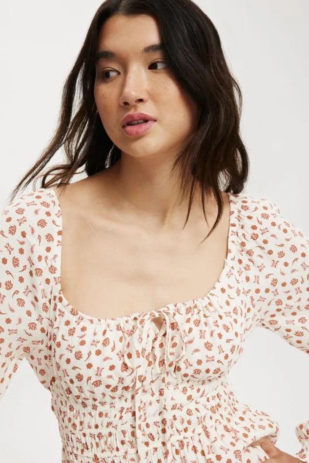 Cotton On Dresses Valerie Long Sleeve Mini Dress Paisley Ditsy Blondie 8211 Women Cotton On Dresses Valerie Long Sleeve Mini Dress Paisley Ditsy Blondie 8211 Women