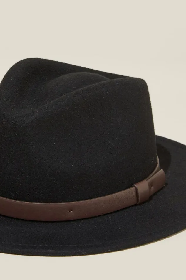 Cotton On Hats and Beanies Wide Brim Felt Hat Black 8211 Men Cotton On Hats and Beanies Wide Brim Felt Hat Black 8211 Men
