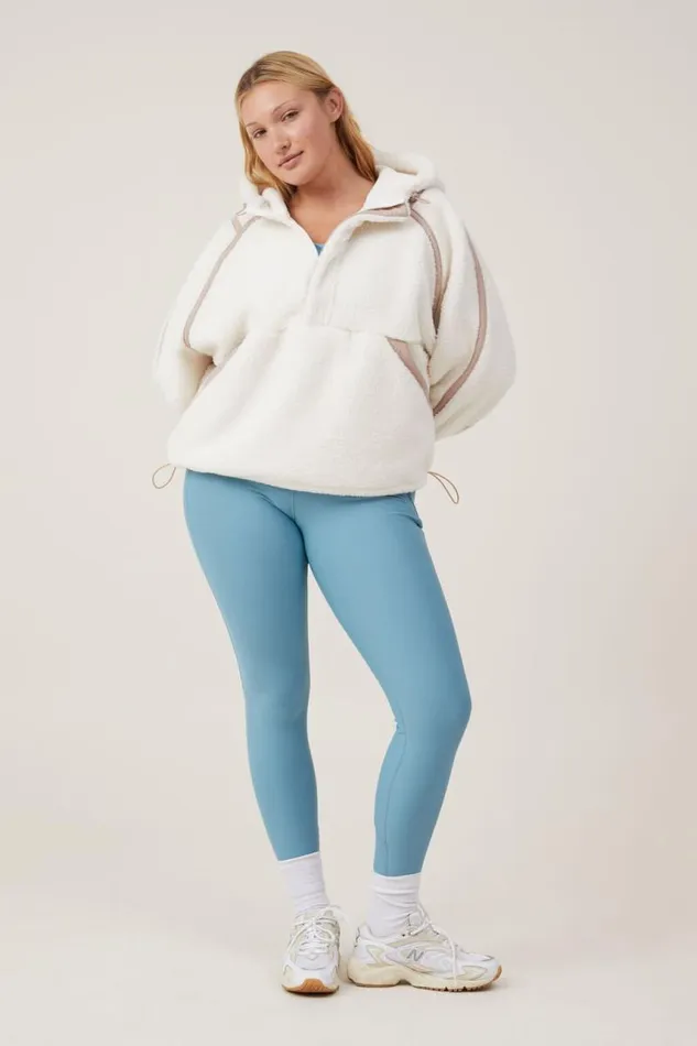 Cotton On Jackets Active Sherpa Hoodie Coconut Milkaffogato 8211 Women