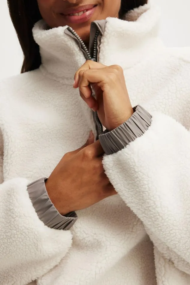 Cotton On Jackets Balance Half Zip Sherpa Pullover Jacket Coconut Milkdesert Grey 8211 Women Cotton On Jackets Balance Half Zip Sherpa Pullover Jacket Coconut Milkdesert Grey 8211 Women