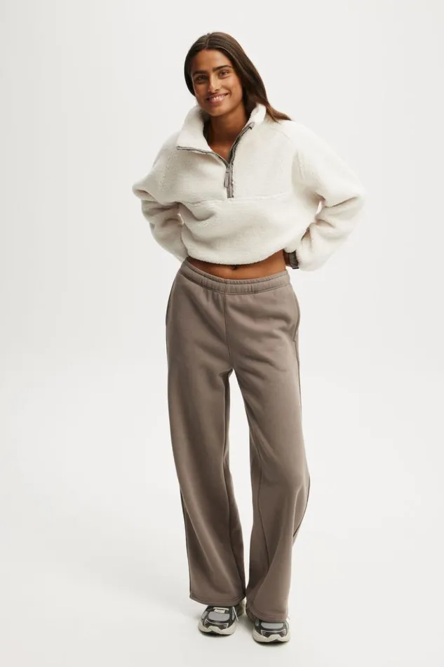 Cotton On Jackets Balance Half Zip Sherpa Pullover Jacket Coconut Milkdesert Grey 8211 Women Cotton On Jackets Balance Half Zip Sherpa Pullover Jacket Coconut Milkdesert Grey 8211 Women