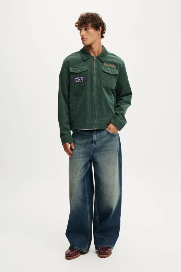 Cotton On Jackets Garage Jacket Vintage Teal 8211 Men