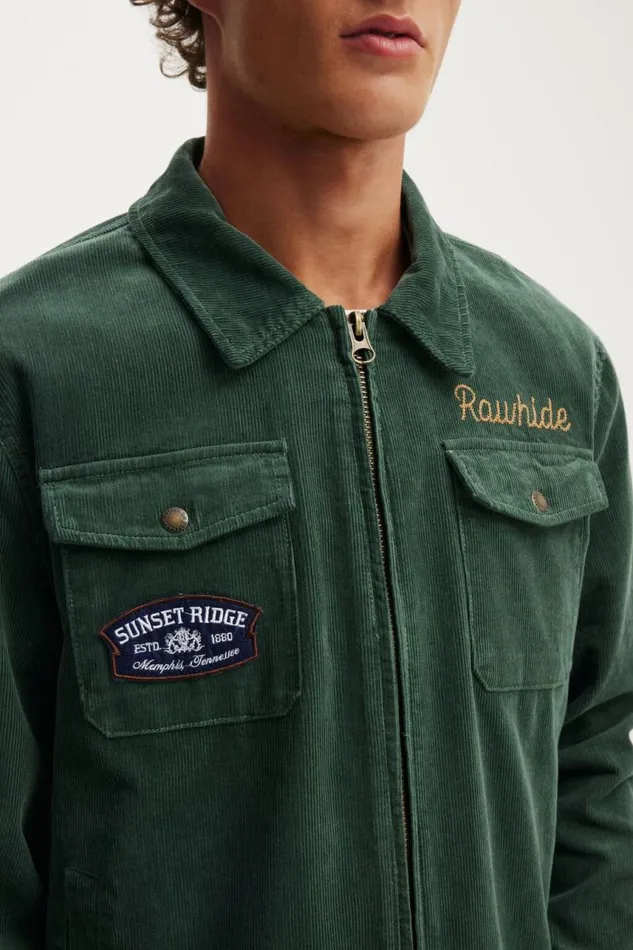 Cotton On Jackets Garage Jacket Vintage Teal 8211 Men