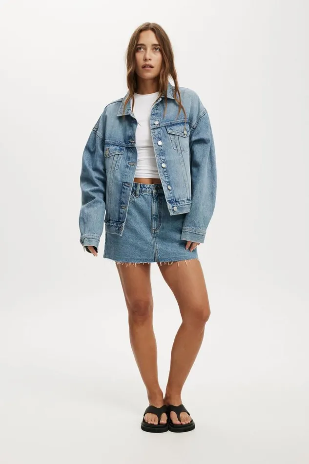 Cotton On Jackets Original Denim Jacket Sunset Blue 8211 Women