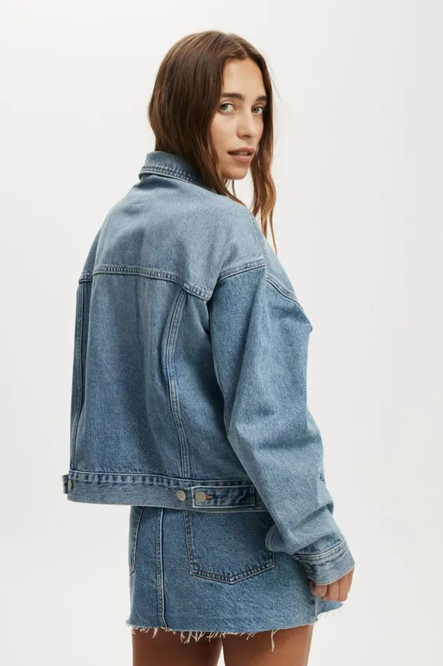 Cotton On Jackets Original Denim Jacket Sunset Blue 8211 Women