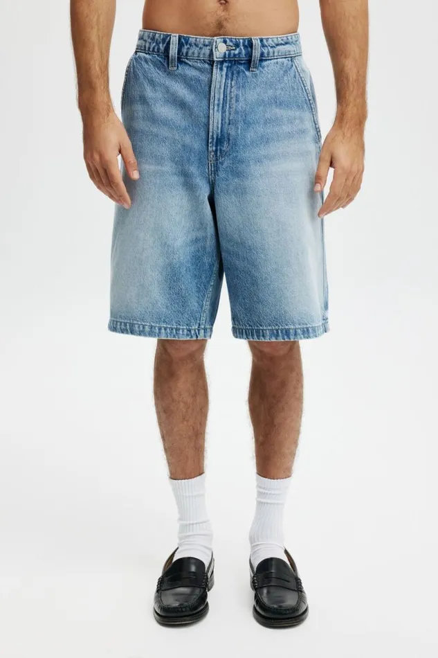 Cotton On Jeans Baggy Denim Short Cannonball Blue 8211 Men Cotton On Jeans Baggy Denim Short Cannonball Blue 8211 Men